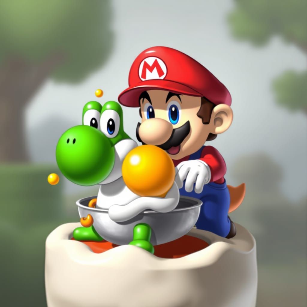 Mario's Yummy Yoshi Omelette