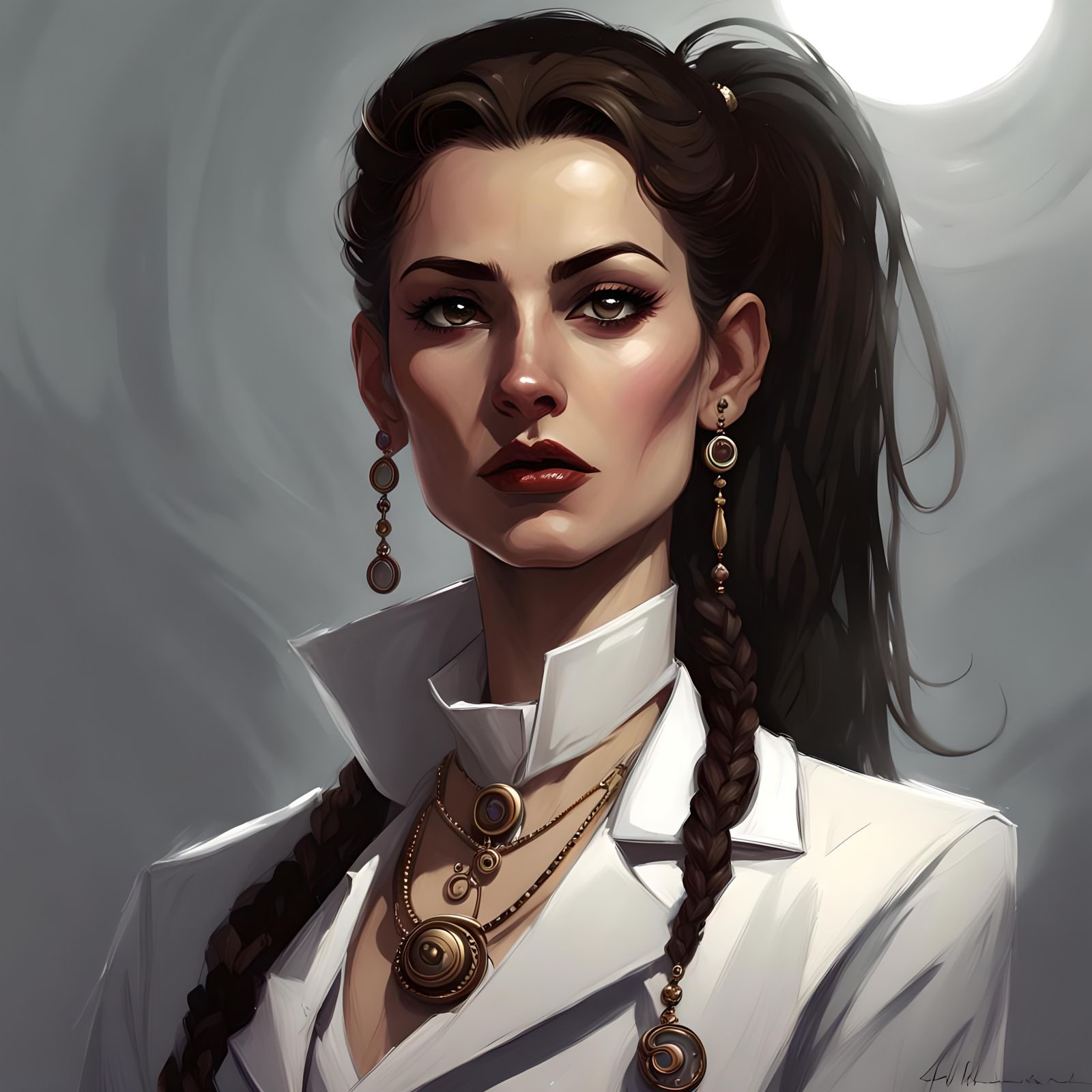 Romanian Scientist Portrait in Hyperdetailed Digital Art