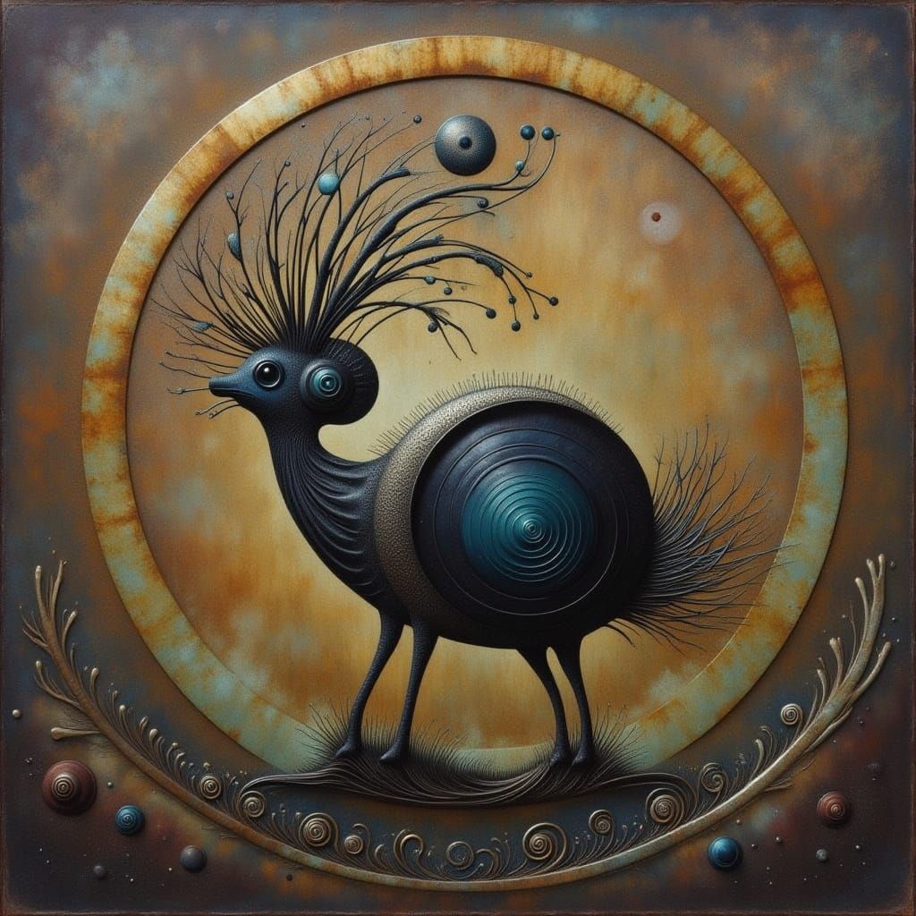 Earthy Enamel Digital Art with Intricate Designs