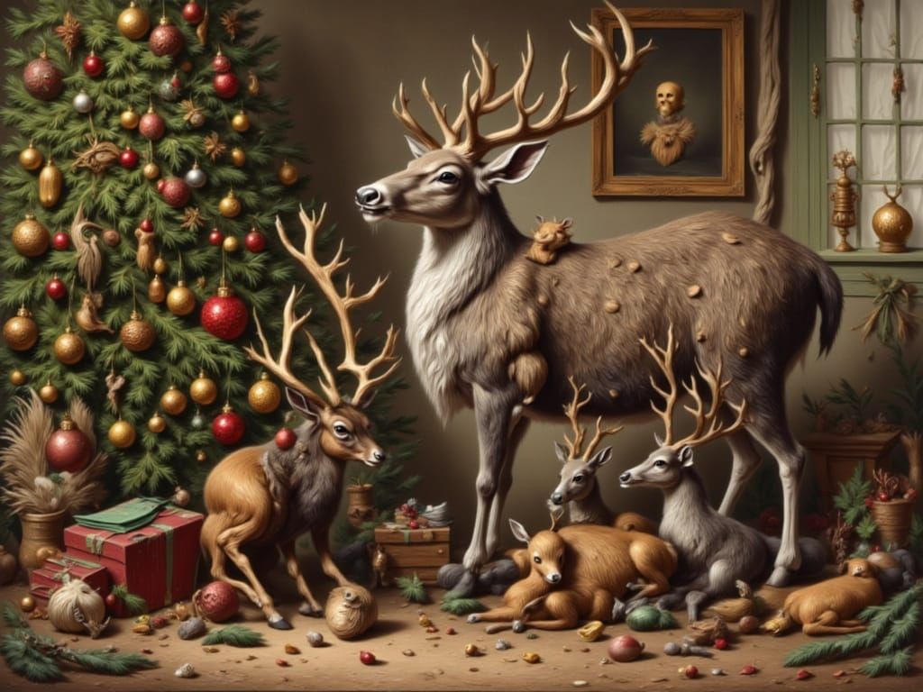 Humans pull the sleigh this year