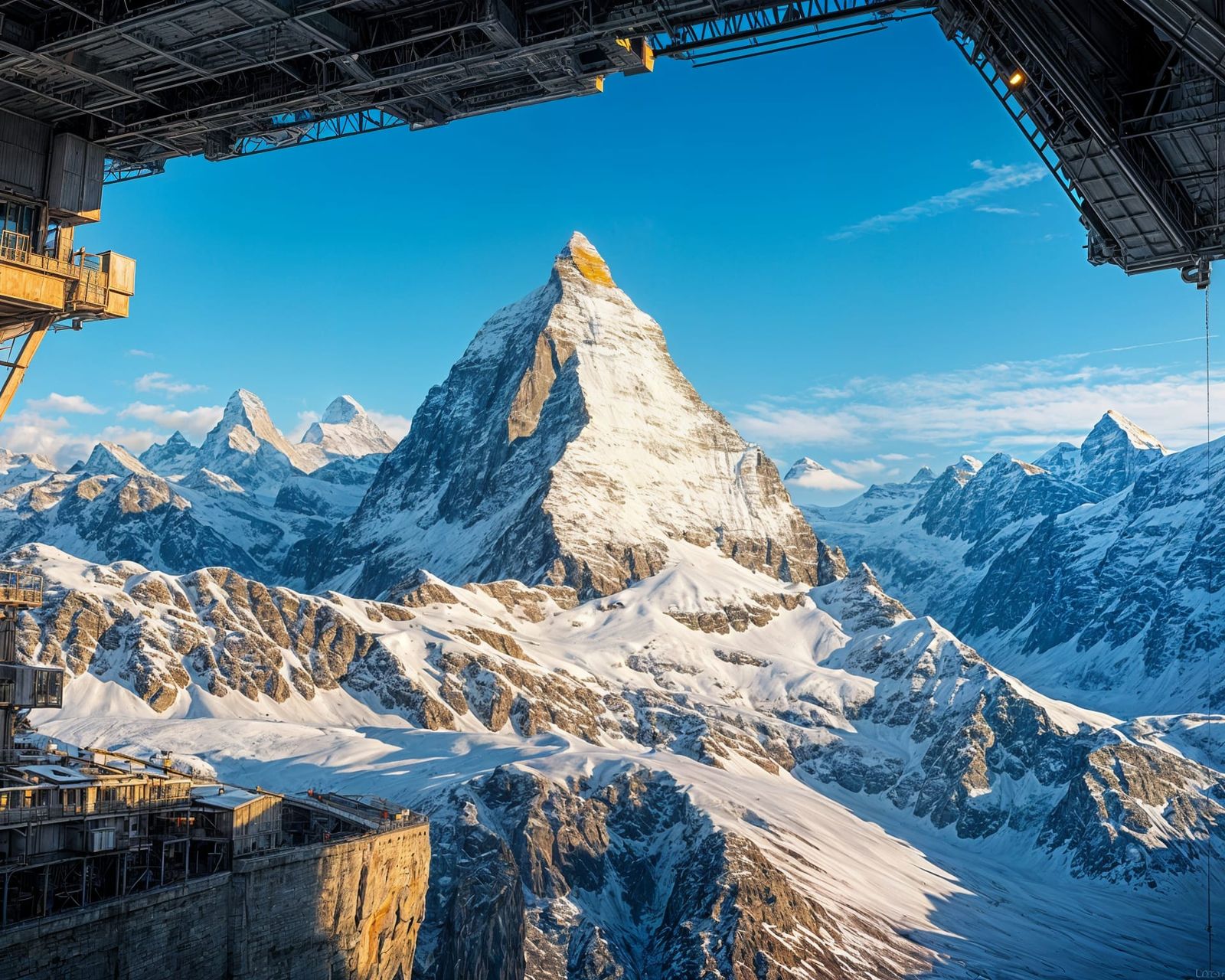 Majestic Matterhorn in Golden Hour From Space
