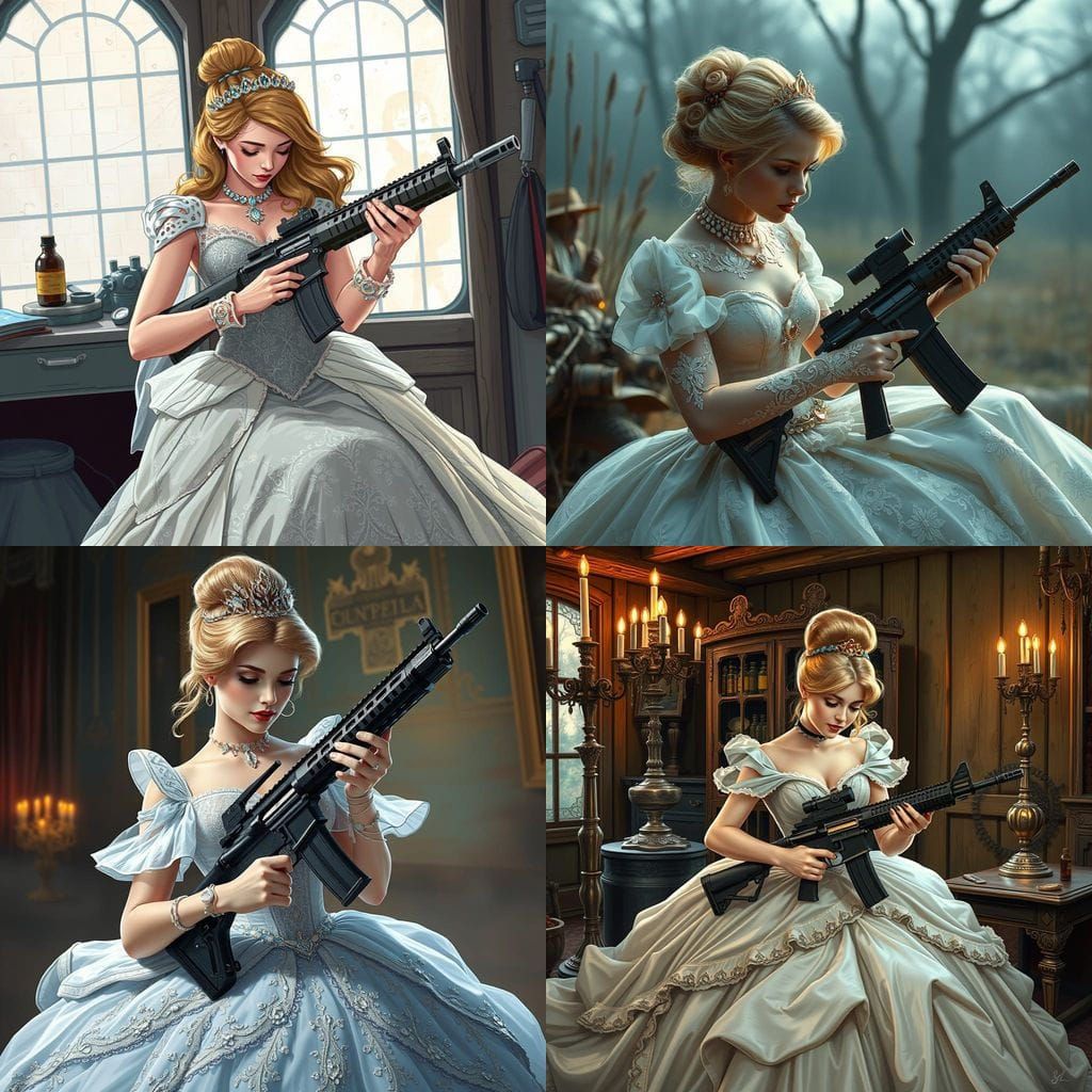 Cinderella Cleans an AR-15 Rifle