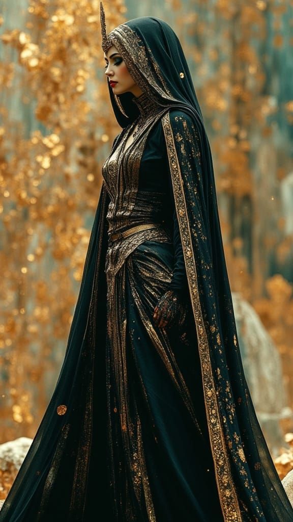 Egyptian Goddess-Warrior in Sleek Armor: Hyperrealistic Digi...