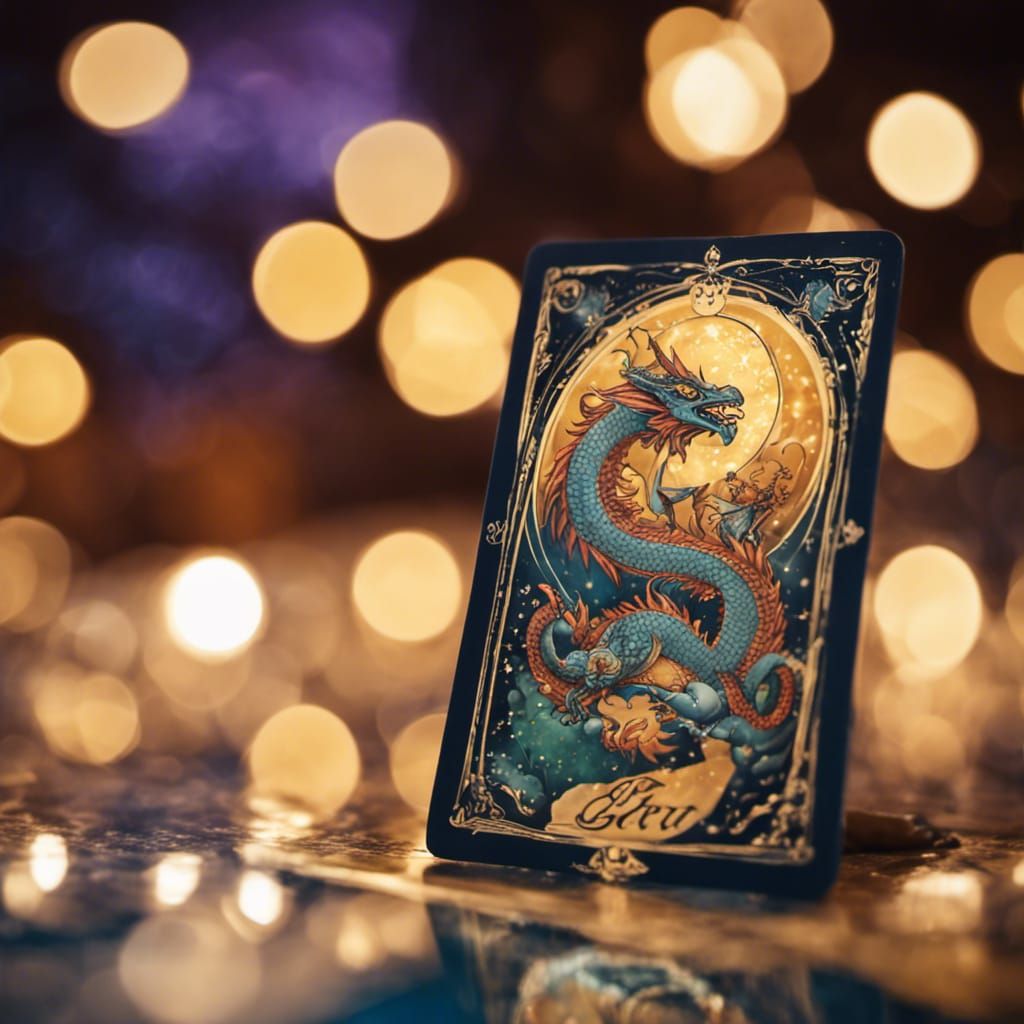 Zodiac Sign Libra Dragon Tarot Card