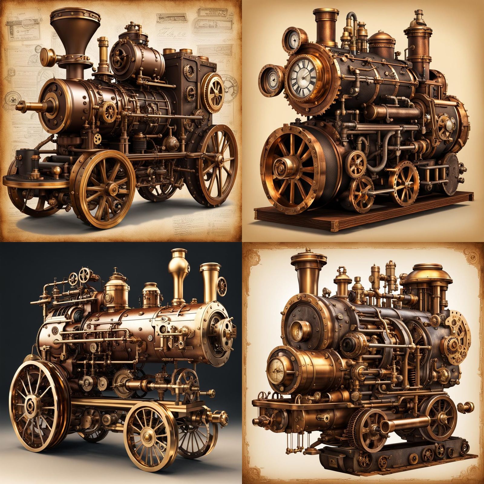 Steampunk Engine Represents Internet Marketing