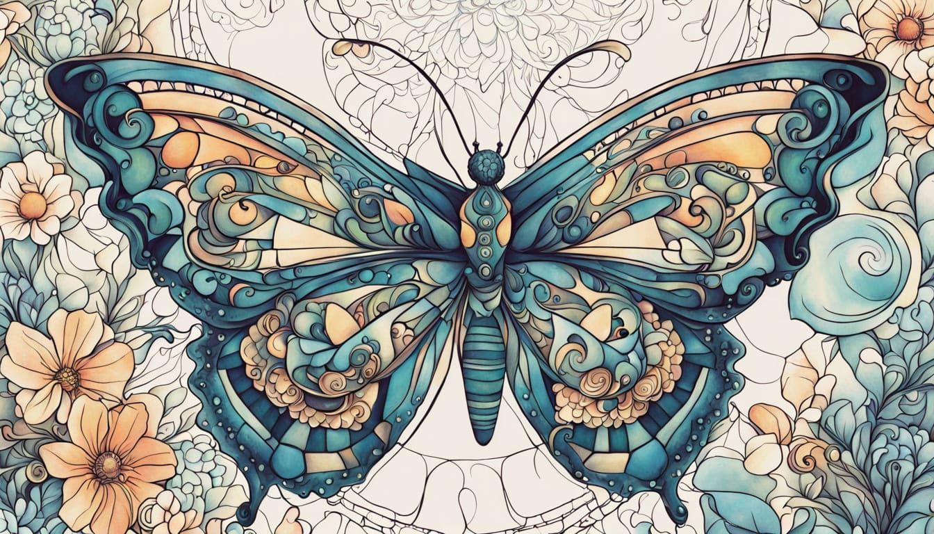 Whimsical Butterfly Perched on Delicate Flower