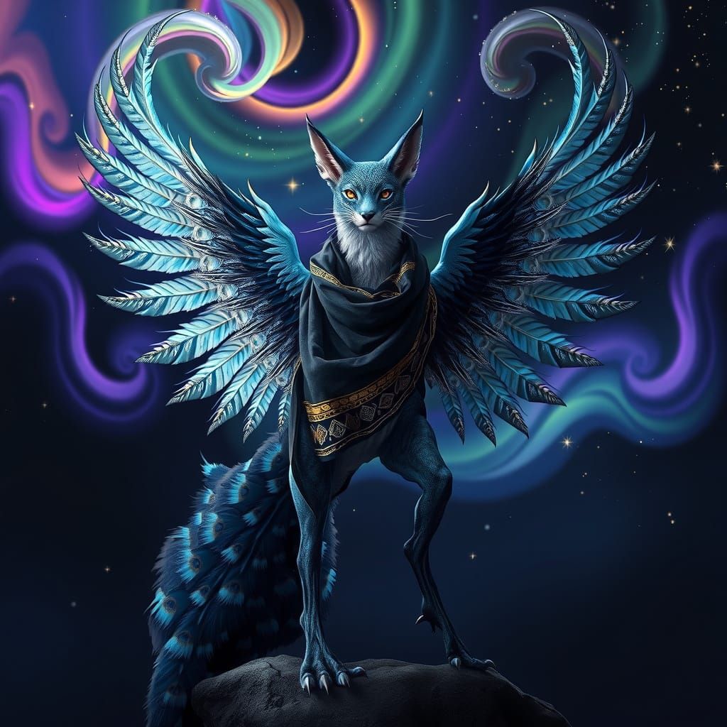Mystical Simorgh in Dark Fantasy