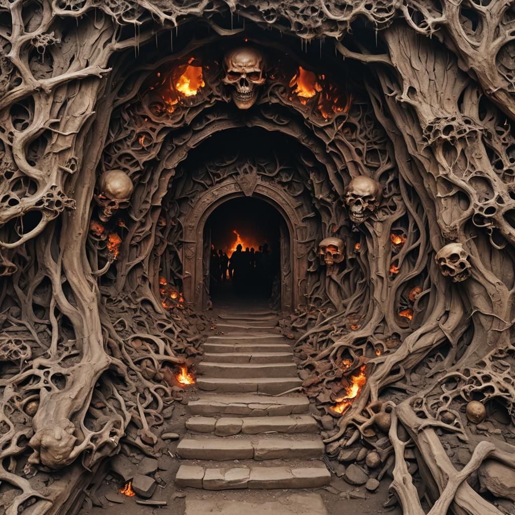 The Entrance to Hell: AI Generated Image