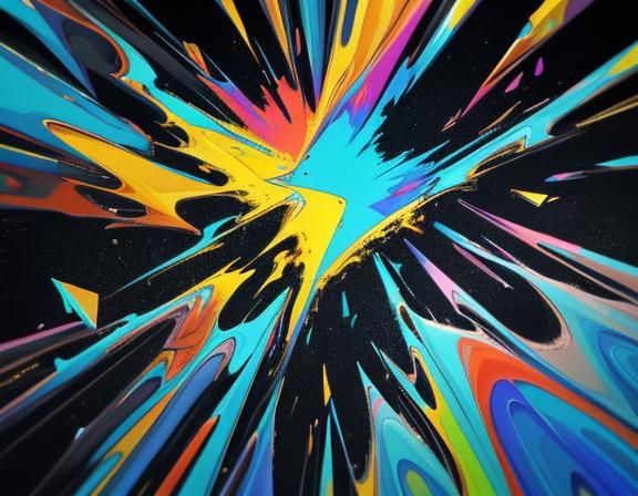 Surreal Shattered Mirror Reflecting an Alien Cityscape