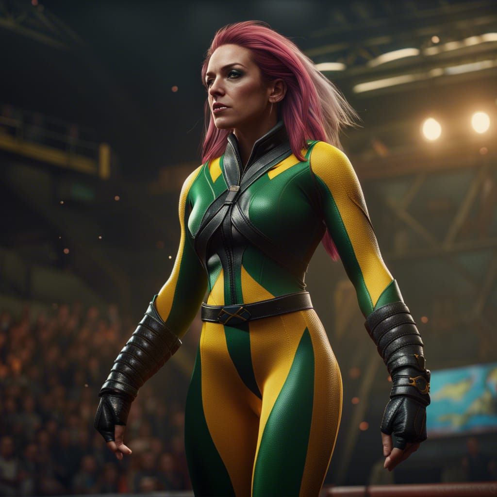 X-Men Rogue in Wrestling Attire