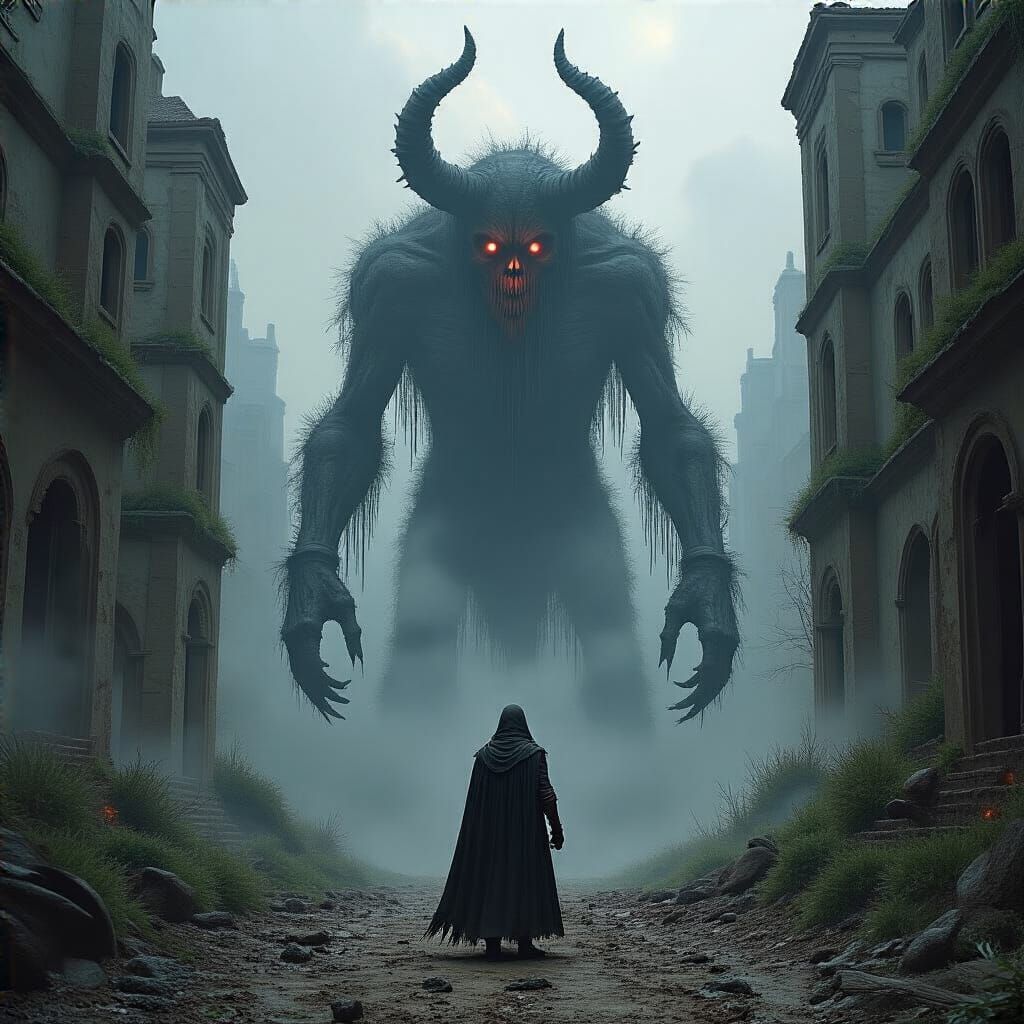 Grimdark Sci-Fi Industrial Landscape