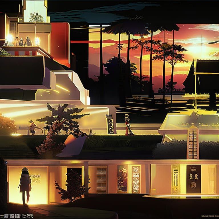 Anime World Tree by Makoto Shinkai: 8K Resolution