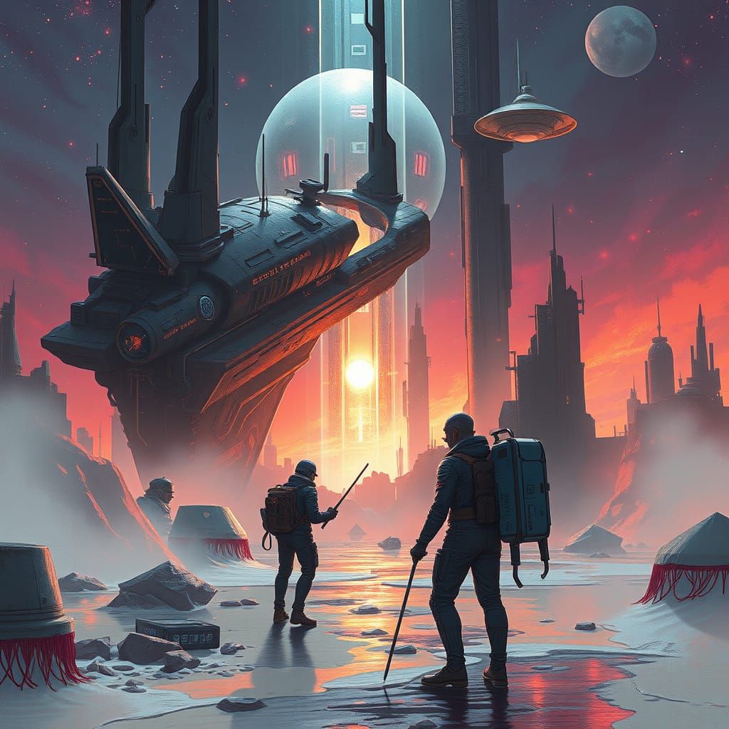 Futuristic Dystopian Spectrum Art