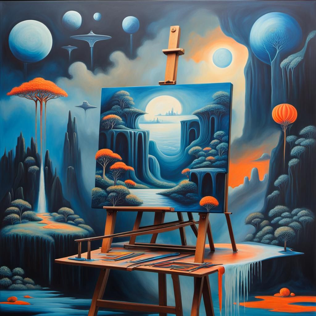 Surreal Oil Painting: Dream Canvas in Magical Realism