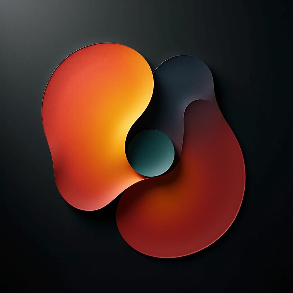 Abstract Geometric Shapes in Biomorphic Style