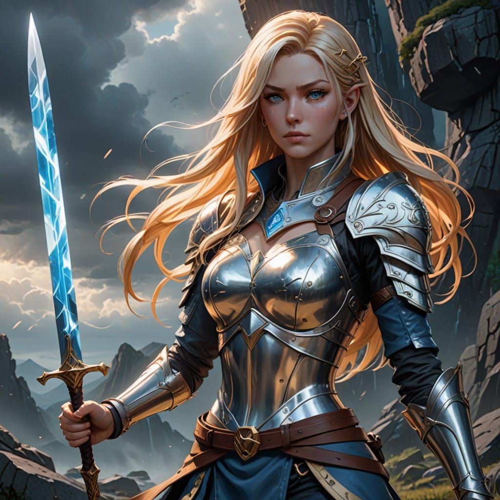 Majestic Warrior Mage Exudes Power in Golden Armor