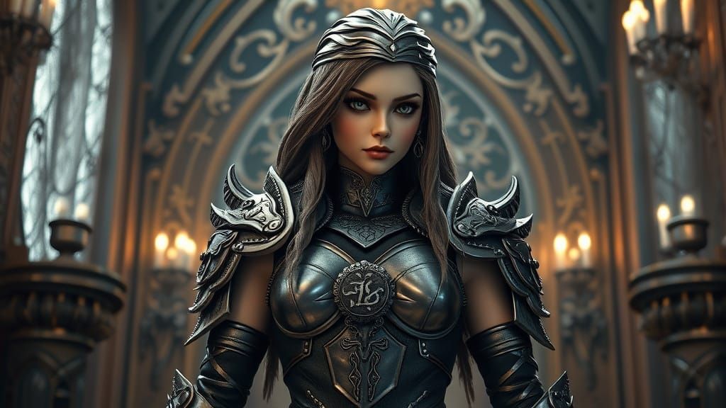 Hyperrealistic BJD Doll in Victorian Gothic Armor