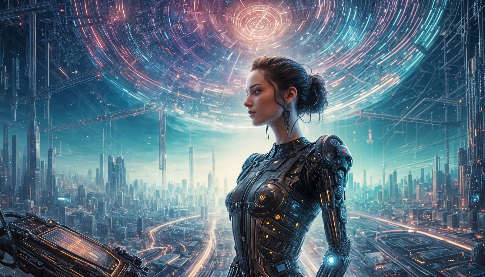 Androids Dream of Electric Sheep in Cyberpunk Style