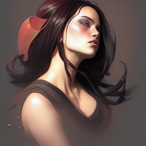 Detailed Portrait of a Voluptuous Witch