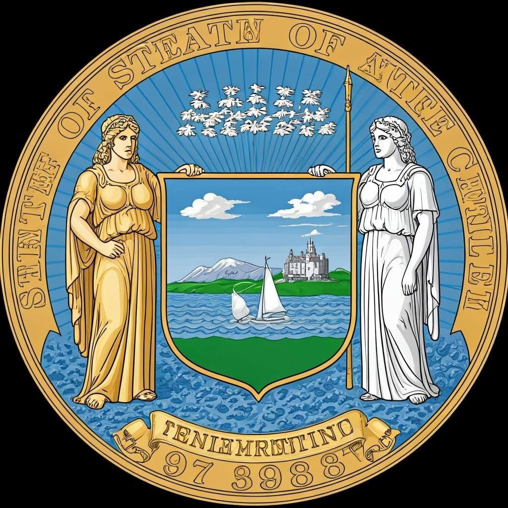 Generic Northeastern State Seal with Liberty and Equality