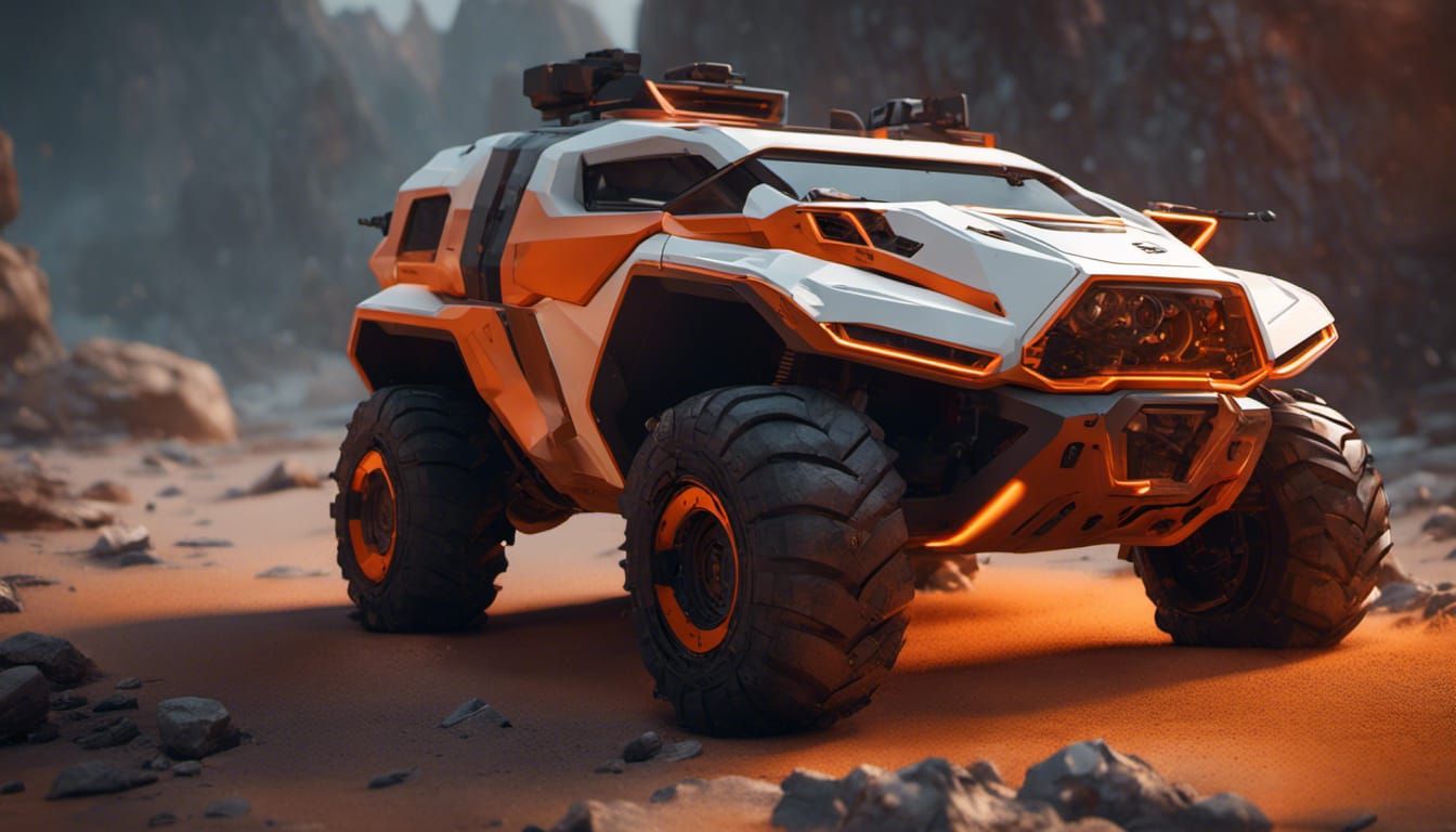 Detailed Tactical Vehicle Concept Art in 8K