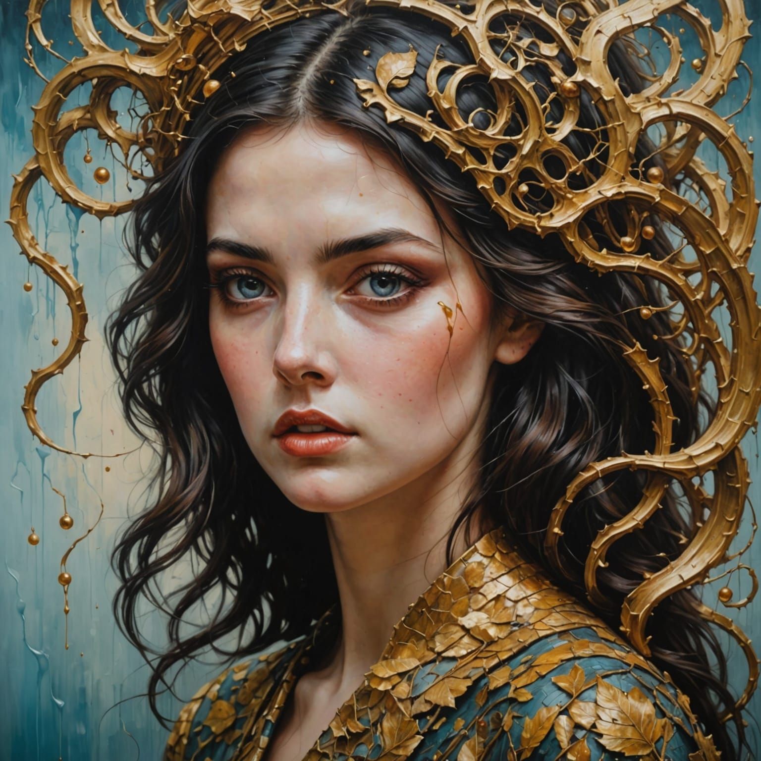 Surrealistic Oil Painting in Realistic Texture