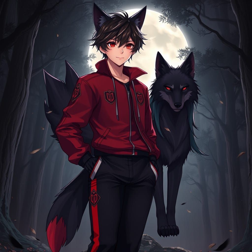 Mysterious Youth with Wolf Ears Embodies Enigmatic Power