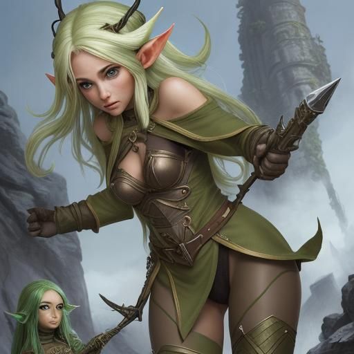 Elven Female Warriors of a Bygone Military Era