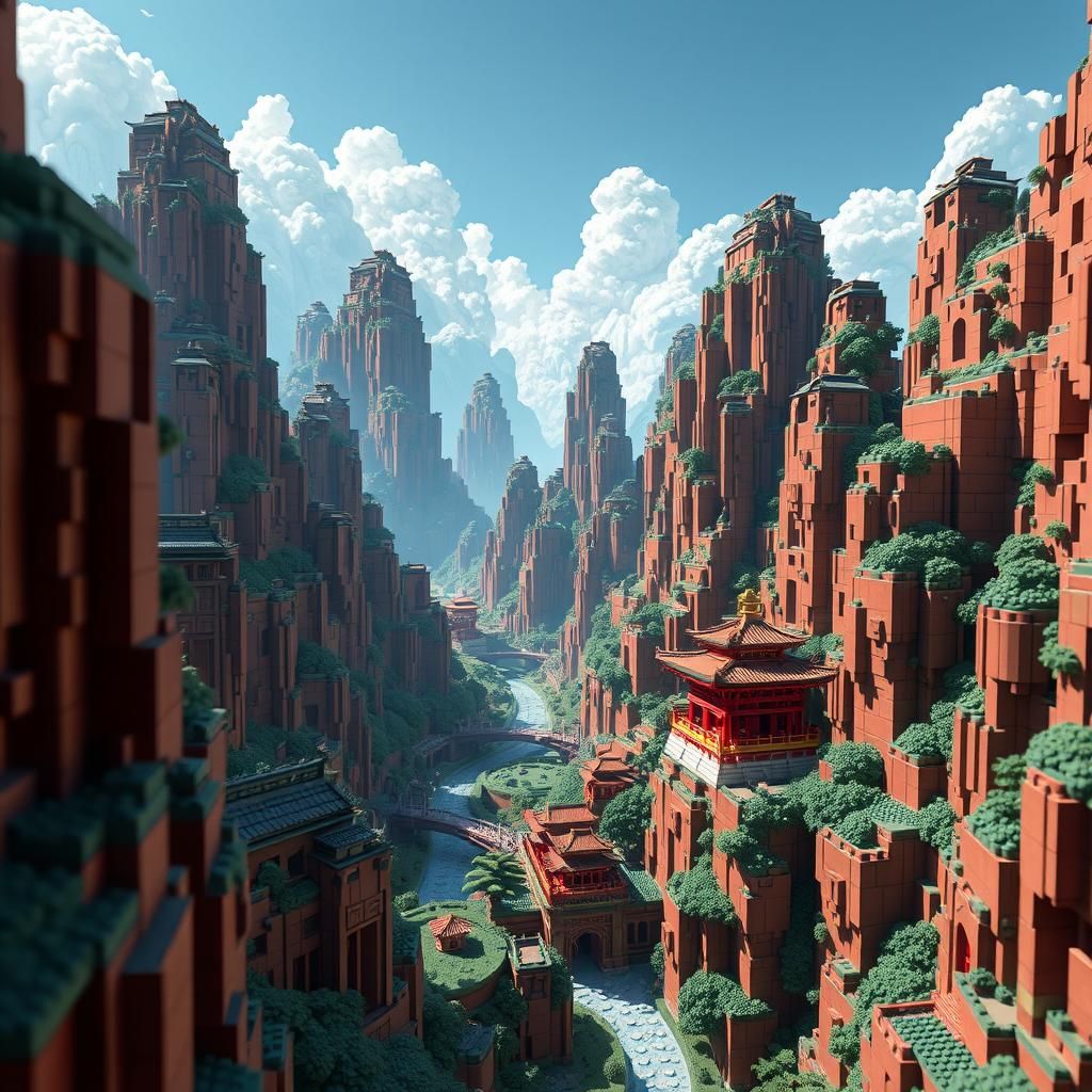 Bug's Eye View: Lego and Pixel Art Fusion