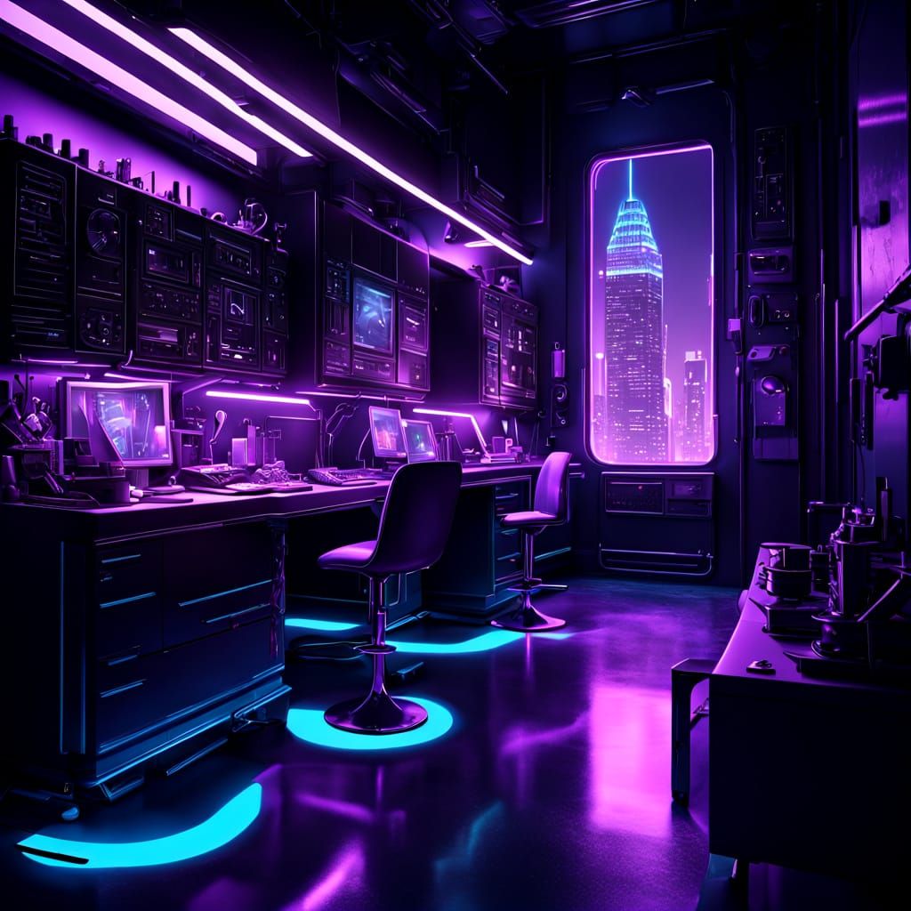 Dark Sci-Fi Think Tank in Greg Rutkowski Style