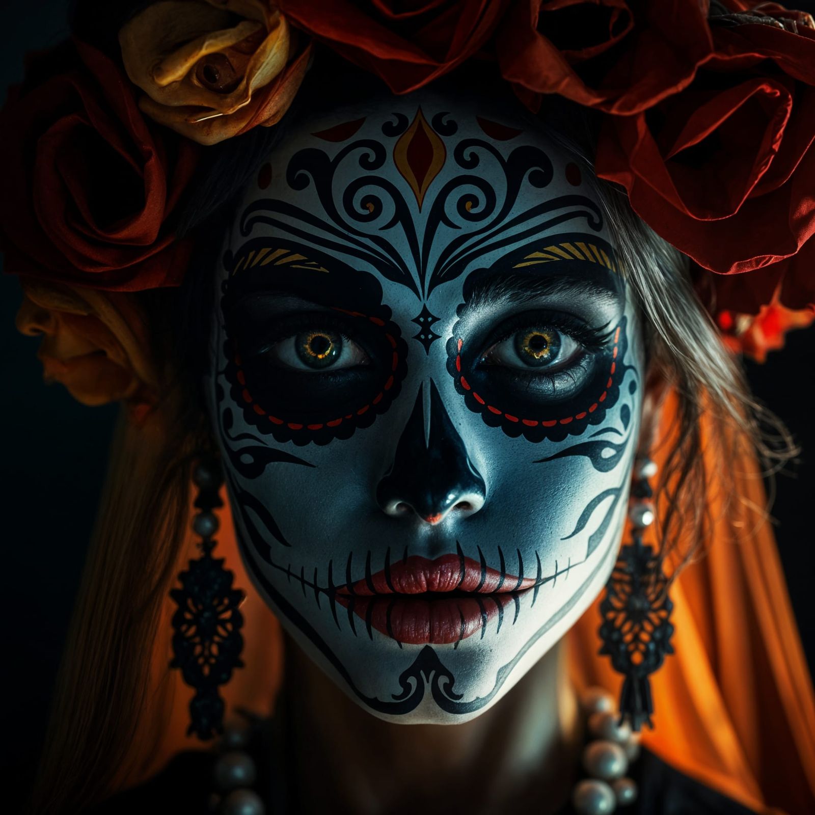 Vibrant Catrina Portrait for Día de los Muertos