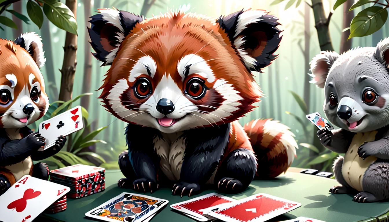 Chibi Red Panda and Koala Card Game
