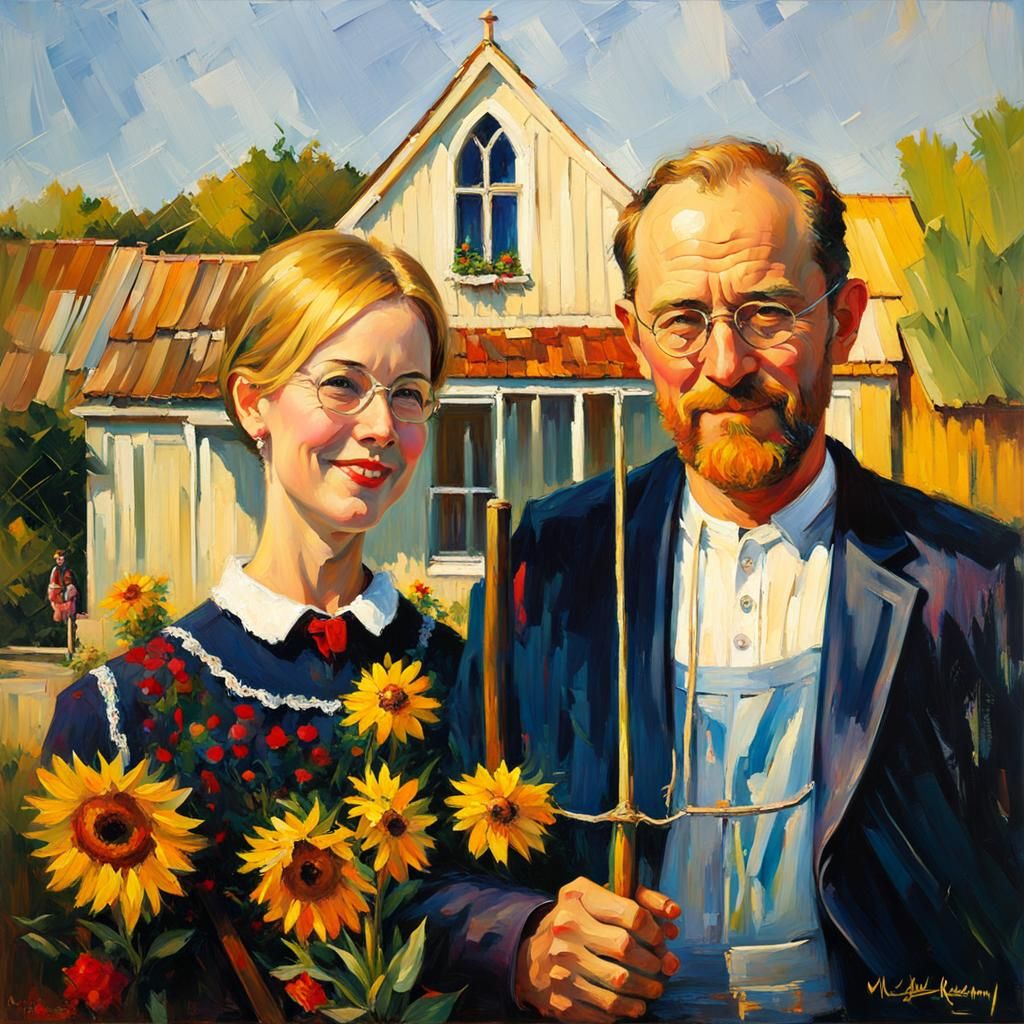 American Gothic with a smile