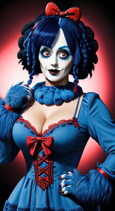 Goth Raggedy Ann Cookie Monster Portrait in Elegant Daytime ...