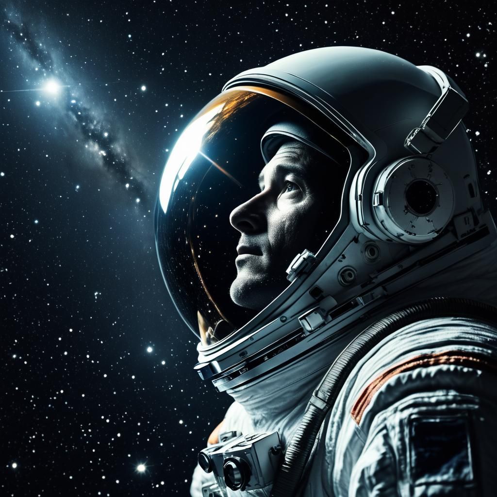Astronaut Stares into Vastness of Deep Space