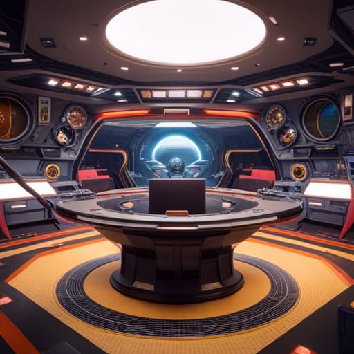 UFO Spaceship Interior with Aliens in 8K