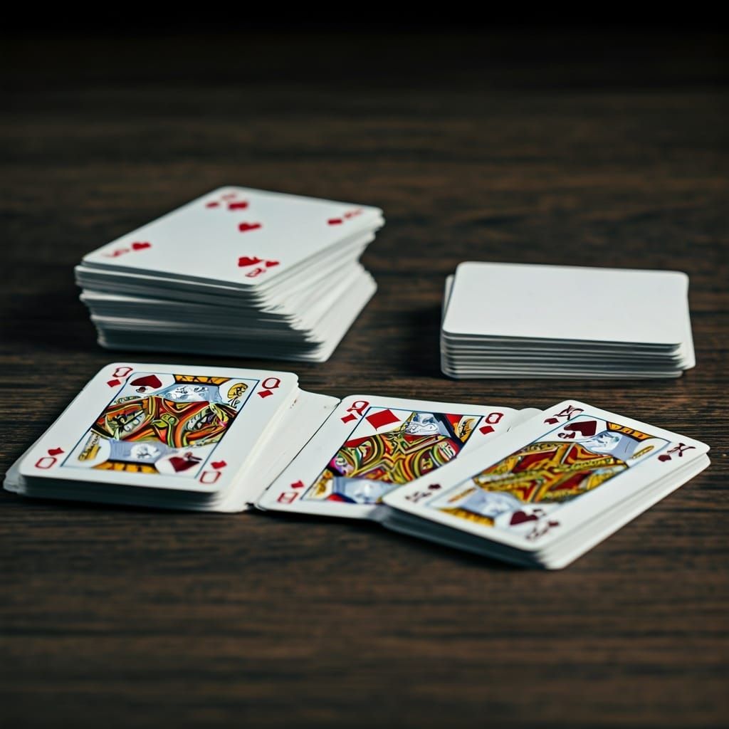Playing Cards with Royal Pairs in Photorealistic Style
