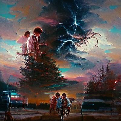 Dramatic Oil Painting Inspired by Stranger Things