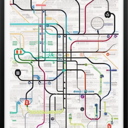 Detailed Subway Transit Map of Tokyo