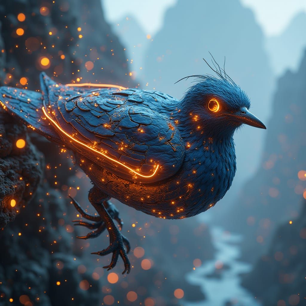 Hamming Bird Cycle in Sci-Fi Landscape