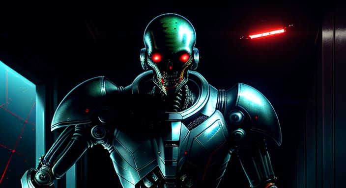 Biomechanical Alien Confrontation in Space Station