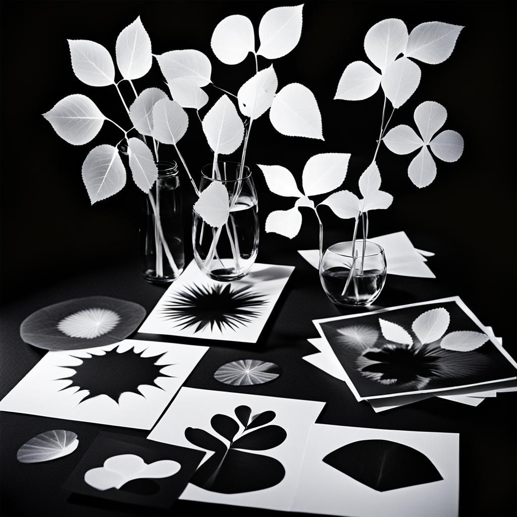 Abstract Photogram in Black and White