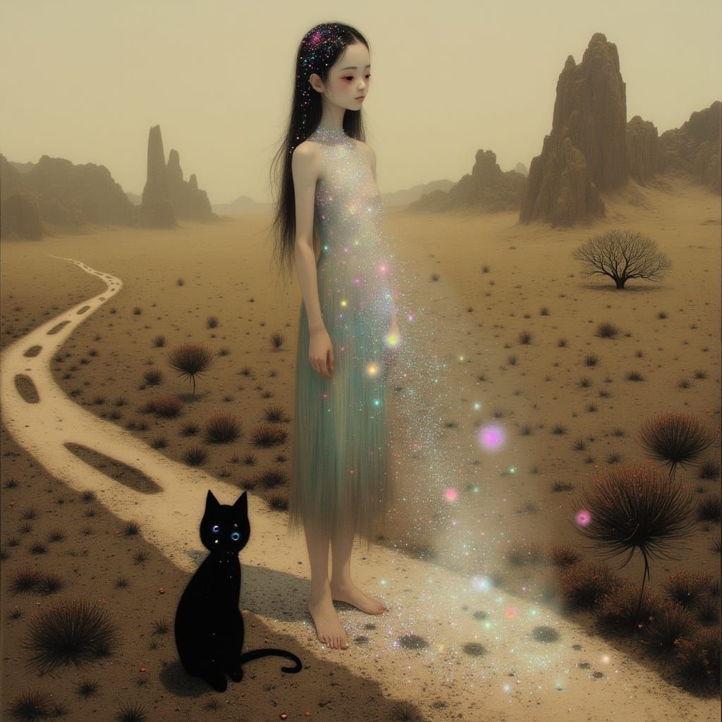 Surreal Australian Goddess Materializes in a Celestial Mirag...