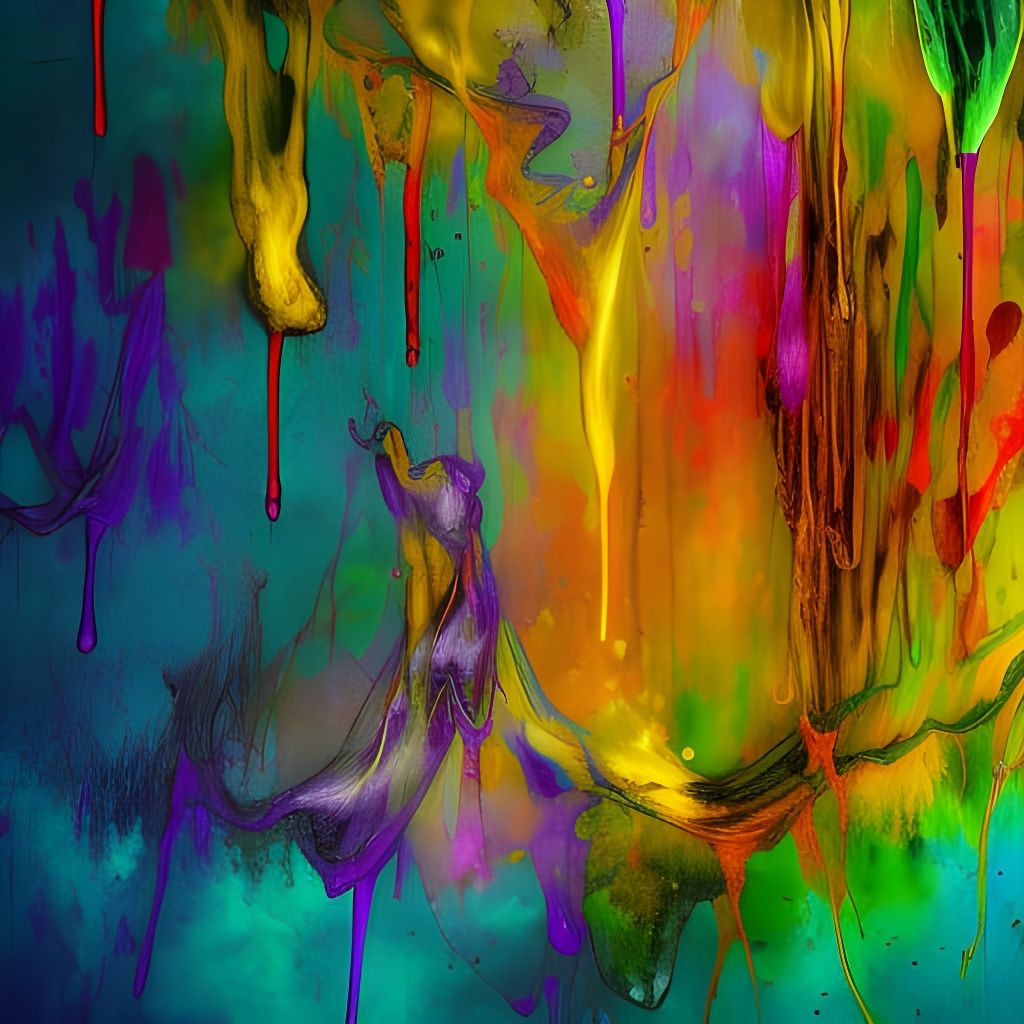 Abstract Temple of Love Ink Painting