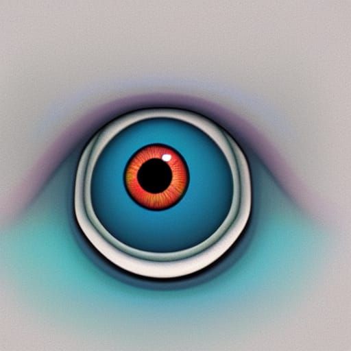 Stylized Eyeball in 3D Digital Art Style