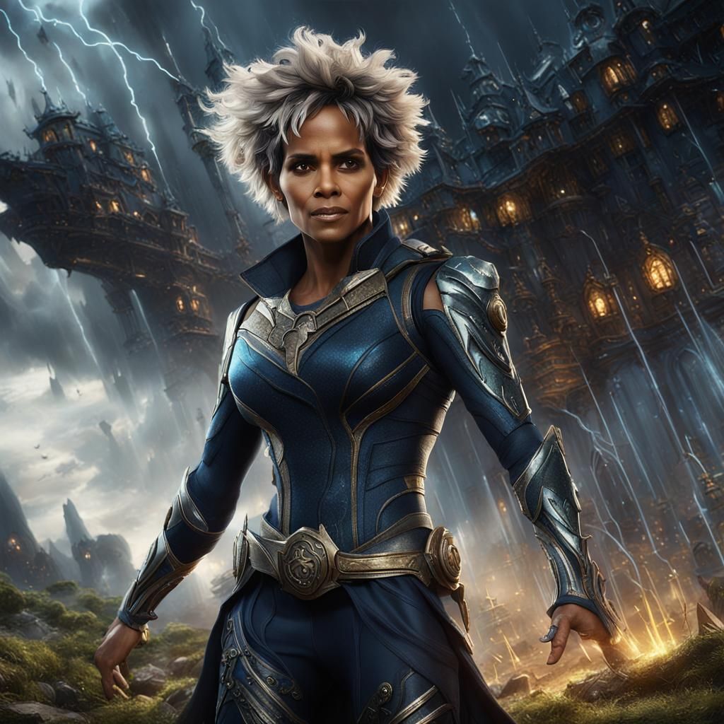 Halle Berry as Storm: Detailed Fantasy Concept Art