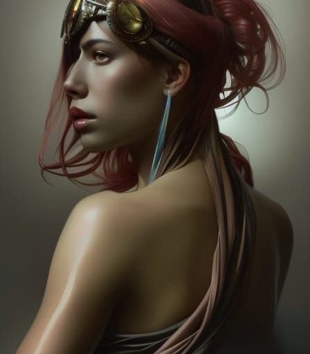 Stunning Hyperdetailed Portrait in Triadic Colors