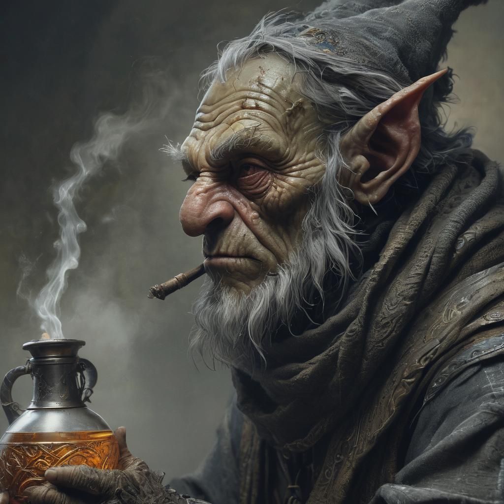 Goblin Alchemist Portrait in High Fantasy Style