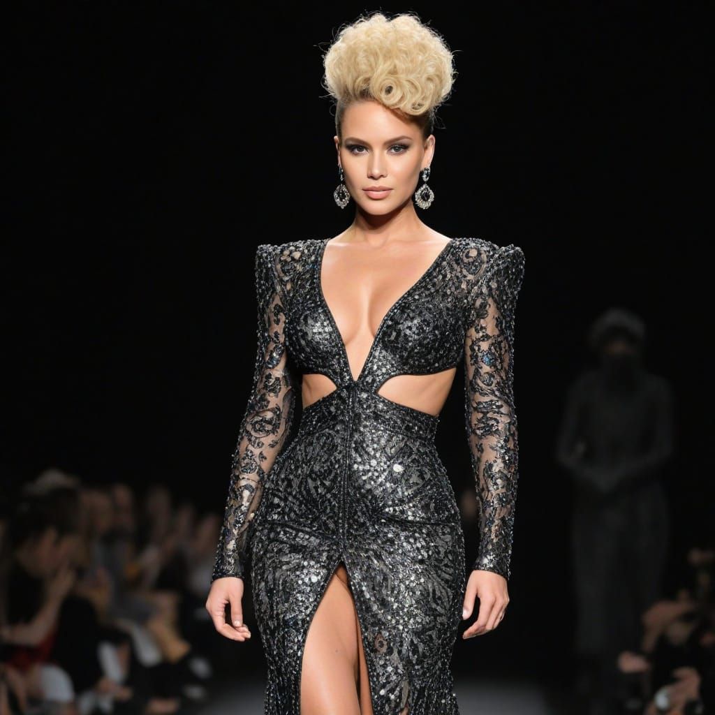 Abstract AI Art: A Digital Diva Portrait