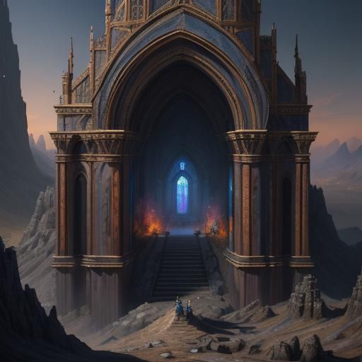 Detailed Matte Painting of Sermon on the Mount